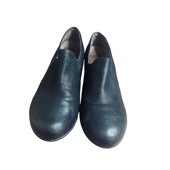 Dansko Women's Size 41/10 Black Robin Burnished Nubuck Heeled Clogs . - Picture 3 of 12